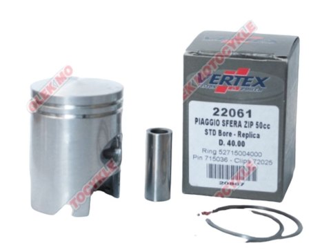 VERTEX TŁOK PIAGGIO SFERA,ZIP,QUARZ,FREE 40,00 MM (STD) ( PIERŚCIENIE 52715004000 X 2 SZT. )