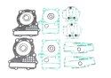 ATHENA USZCZELKI TOP-END HONDA VT 750 C SHADOW '83-'89, VT 700C