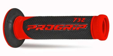 PROGRIP MANETKI PG732 ROAD (22+25MM, DŁ.125MM) KOLOR CZERWONY/CZARNY (DWUSKŁADNIKOWE) (732-149) (PG732/6)