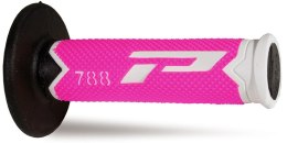 PROGRIP MANETKI PG788 OFF ROAD (22+25MM, DŁ.115MM) KOLOR BIAŁY/RÓŻOWY FLUO/ CZARNY (TRÓJSKŁADNIKOWE) (788-302) (PG788/13)