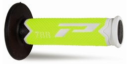 PROGRIP MANETKI PG788 OFF ROAD (22+25MM, DŁ.115MM) KOLOR BIAŁY/ŻÓŁTY FLUO/CZARNY (TRÓJSKŁADNIKOWE) (788-303) - PROMOCJA - STD CE