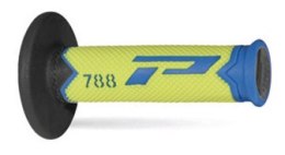 PROGRIP MANETKI PG788 OFF ROAD (22+25MM, DŁ.115MM) KOLOR JASNY NIEBIESKI/ŻÓŁTY FLUO/CZARNY (TRÓJSKŁADNIKOWE) (788-279)