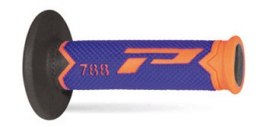 PROGRIP MANETKI PG788 OFF ROAD (22+25MM, DŁ.115MM) KOLOR POMARAŃCZOWY FLUO/NIEBIESKI/CZARNY (TRÓJSKŁADNIKOWE) (788-283)