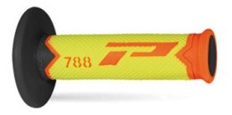 PROGRIP MANETKI PG788 OFF ROAD (22+25MM, DŁ.115MM) KOLOR POMARAŃCZOWY FLUO/ŻÓŁTY FLUO/CZARNY (TRÓJSKŁADNIKOWE) (788-281)