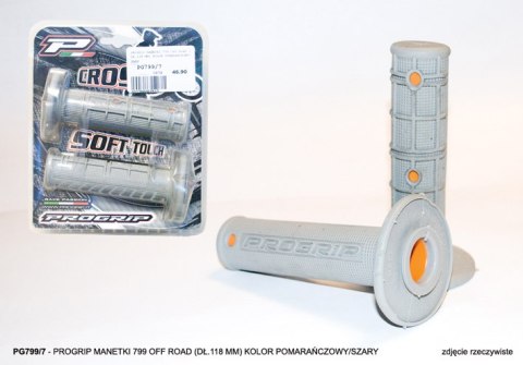 PROGRIP MANETKI PG799 OFF ROAD (22+25MM, DŁ.118MM) KOLOR SZARY/POMARAŃCZOWY (DWUSKŁADNIKOWE) (799-293) (PG799/7)