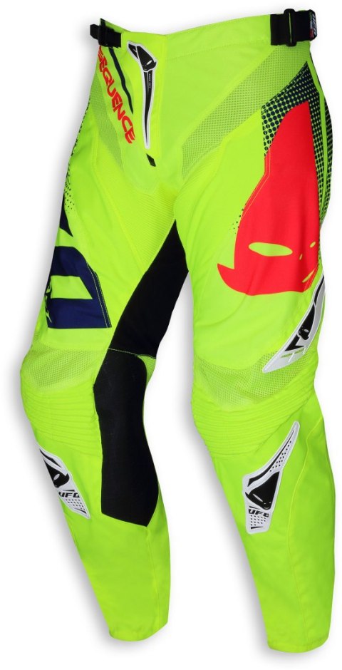 UFO SPODNIE SEQUENCE MADE IN ITALY KOLOR ŻÓŁTY/NIEBIESKI/CZERWONY ROZMIAR XS / EU46 / US28 - WYCOFANE Z OFERTY - WYPRZEDAŻ