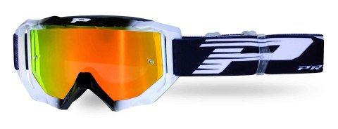 PROGRIP GOGLE PG3200-137 FL VENOM KOLOR CZARNY / BIAŁY (SZYBA PG3248 CZERWONA LUSTRZANA ANTISCRATCH, NO FOG, ANTI UV) (PG3200FLB