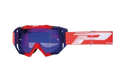 PROGRIP GOGLE PG3200-197 FL VENOM KOLOR CZERWONY / NIEBIESKI (GOGLE PG3200 Z SZYBKĄ PG3246 I SYSTEMEM ROLL OFF PG3268) (3200-197