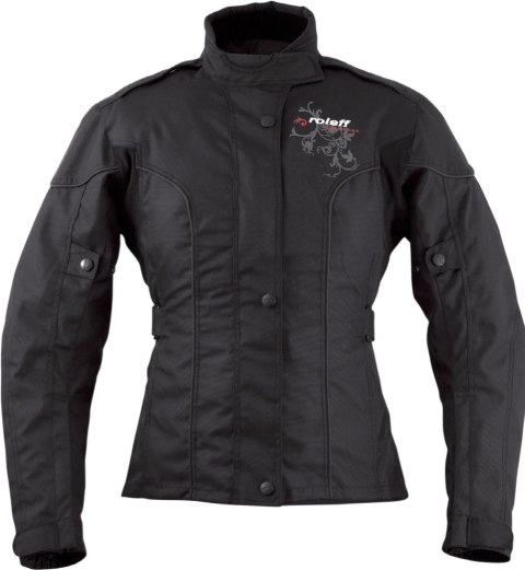 ROLEFF PROMOCJA KURTKA DAMSKA TEKSTYLNA KRÓTKA Z MEMBRANĄ WIND-TEX MODEL LADYLIKE KOLOR CZARNY ROZMIAR 3XL