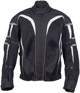 ROLEFF PROMOCJA KURTKA TEKSTYLNA KRÓTKA LETNIA Z WYPINANĄ MEMBRANA WIND-TEX (2W1) MODEL RO607 KOLOR CZARNY/BIAŁY ROZMIAR L