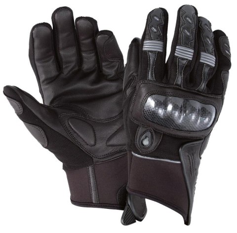 ROLEFF PROMOCJA RĘKAWICE LETNIE SKÓRZANE KRÓTKIE MODEL CARBON KOLOR CZARNY ROZMIAR L