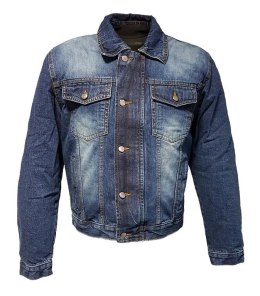 ROLEFF WIELKA PROMOCJA KURTKA KRÓTKA JEANS ARAMID MODEL RO1515 KOLOR NIEBIESKI ROZMIAR S