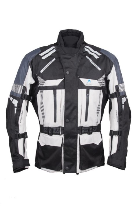 ROLEFF WIELKA PROMOCJA KURTKA TEKSTYLNA DŁUGA MODEL RO775 (3W1) KOLOR CZARNY /BIAŁY ROZMIAR S