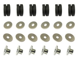 PSYCHIC MOCOWANIA CHŁODNICY HONDA / KAWASAKI / SUZUKI / YAMAHA ( 6 KOMPLETÓW PODKŁADEK, TULEJEK I GUM )