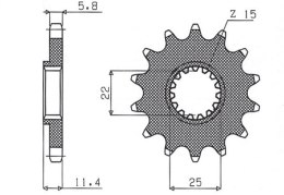 SUNSTAR ZĘBATKA PRZEDNIA 1252 17 KTM LC4 400/600/620/640/690 (JTF1902.17) (ŁAŃC. 520) (125217JT)