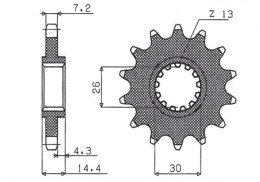 SUNSTAR ZĘBATKA PRZEDNIA 2047 15 HONDA CB 750F2 '92-'00 (JTF1332.15) (ŁAŃC. 525) (204715JT)