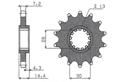 SUNSTAR ZĘBATKA PRZEDNIA 2047 17 HONDA VFR 750 (RC45) '94-00 (JTF1332.17) (ŁAŃC. 525) (204717JT)