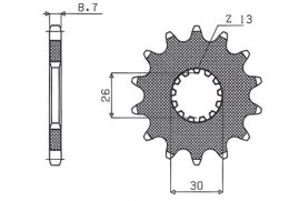 SUNSTAR ZĘBATKA PRZEDNIA 2090 17 TRIUMPH DAYTONA 955/SPRINT ST/SPRINT GT (JTF1180.17) (ŁAŃC. 530) (209017JT)
