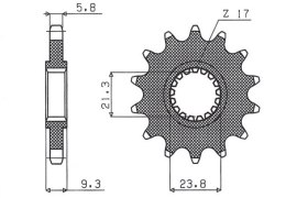 SUNSTAR ZĘBATKA PRZEDNIA 342 12 HONDA CR 250 '88-'07, CRF 450R/X '02-'15 (JTF284.12) (ŁAŃC. 520) (34212JT)