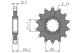 SUNSTAR ZĘBATKA PRZEDNIA 580 16 YAMAHA FZ 6/R6/FZ750 (JTF580.16) (ŁAŃC. 530) (58016JT)