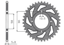 SUNSTAR ZĘBATKA TYLNA 279 41 HONDA XL 125V VARADERO '01-'13, KTM 200 DUKE '12-'14, 125 DUKE '11-'13 (JTR273.41) (ŁAŃC. 520) (279