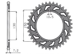 SUNSTAR ZĘBATKA TYLNA 300 48 HONDA XL 650V TRANSALP '01-'07 (JTR300.48) (ŁAŃC. 525) (30048JT)
