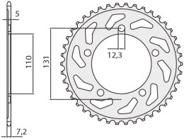SUNSTAR ZĘBATKA TYLNA 4585 45 BMW S 1000 RR '12-'15 (JTR7.45) (ŁAŃC. 525) (458545JT)