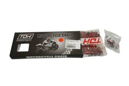 TDH ŁAŃCUCH NAPĘDOWY 520UX-118 (118 OGNIW) X-RING DO 750CCM (DO 60KM) KOLOR CZERWONY (520/118)