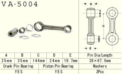 VESRAH KORBOWÓD HONDA CR 500 '87-'01 (VA5004) (MADE IN JAPAN)