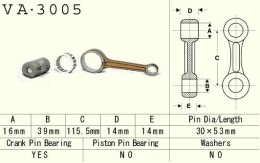 VESRAH KORBOWÓD SUZUKI LTF 250 (LTF250) OZARK '02-'14, QUADRUNER '87-'02 (VA3005) (MADE IN JAPAN)