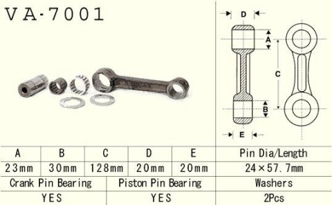 VESRAH KORBOWÓD SUZUKI RM 250 (RM250) '89-'98 (VA7001) (MADE IN JAPAN)