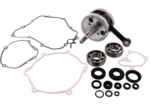 WISECO WAŁ KORBOWY KAWASAKI KX 85/100 '06-'15 (Z ŁOŻYSKAMI I USZCZELNIACZAMI NA WAŁ ORAZ KOMPLETEM USZCZELEK NA DÓŁ SILNIKA) (HR