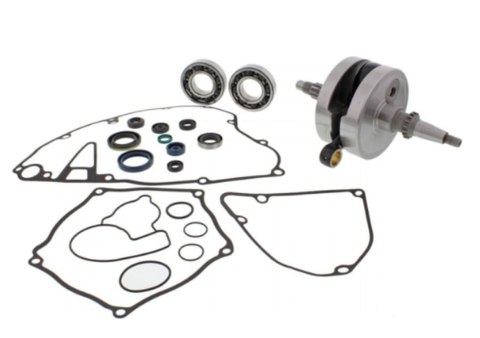 WISECO WAŁ KORBOWY KAWASAKI KXF 250 '04-'08, SUZUKI RMZ 250 '04-'06 (Z ŁOŻYSKAMI NA WAŁ I KOMPLETEM USZCZELEK I USZCZELNIACZY NA