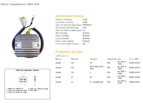 DZE REGULATOR NAPIĘCIA SUZUKI GSX550 E/ES/EF/L 83-86 (ESR110)