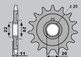 GROSSKOPF PROMOCJA ZĘBATKA PRZEDNIA 2275 14 SHERCO 125 SE-R '18-21, 250 SE F/SE F-R '14-20, 300 SE F '14-20 (ŁAŃC. 520)