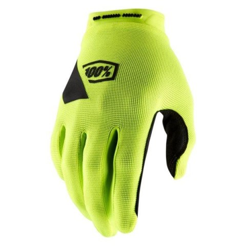 100 PROCENT RĘKAWICE CROSS/ENDURO MODEL RIDECAMP GLOVES FLUO YELLOW KOLOR ŻÓŁTY FLUO/CZARNY ROZMIAR S STARY KOD: 10018-004-10