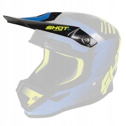SHOT RACING WYPRZEDAŻ DASZEK DO KASKU FURIOUS TRUST BLACK BLUE NEON YELLOW KOLOR CZARNY/NIEBIESKI/ŻÓŁTY FLUO GLOSSY
