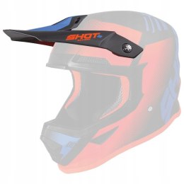 SHOT RACING WYPRZEDAŻ DASZEK DO KASKU FURIOUS TRUST BLUE NEON ORANGE MATT KOLOR CZARNY/NIEBIESKI/POMARAŃCZOWY FLUO MAT
