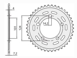 SUNSTAR ZĘBATKA TYLNA 4508 43 KTM 950/990/1190 RC8 /DUKE/ SUPERMOTO (JTR898.43) (ŁAŃC. 525) (450843JT)