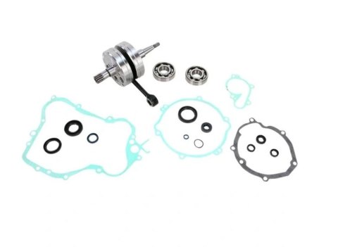 WISECO WAŁ KORBOWY KAWASAKI KX 85/100 '14-19 (Z ŁOŻYSKAMI I USZCZELNIACZAMI NA WAŁ ORAZ KOMPLETEM USZCZELEK NA DÓŁ SILNIKA) (HR 