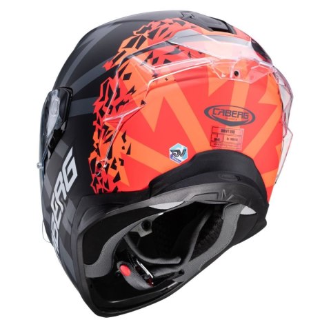 CABERG WYPRZEDAŻ KASK INTEGRALNY Z BLENDĄ MODEL DRIFT EVO STORM MATT BLACK/RED FLUO/ORANGE FLUO KOLOR CZARNY MAT CZERWONY FLUO/P