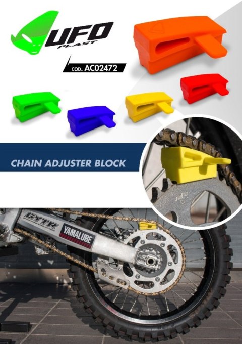 UFO KLINY DO REGULACJI NACIĄGU ŁAŃCUCHA NAPĘDOWEGO ( ZESTAW 5 SZT W KOLORZE POMARAŃCZOWYM, CZERWONYM, ŻÓŁTYM, NIEBIESKIM, ZIELON