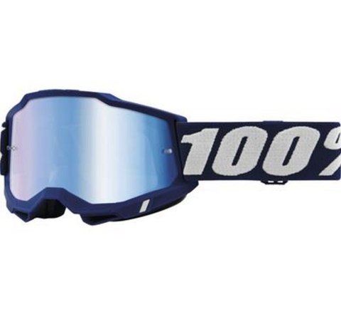 100 PROCENT GOGLE MODEL ACCURI 2 DEEPMARINE - MIRROR BLUE LENS - KOLOR GRANATOWY/BIAŁY SZYBKA NIEBIESKIE LUSTRO