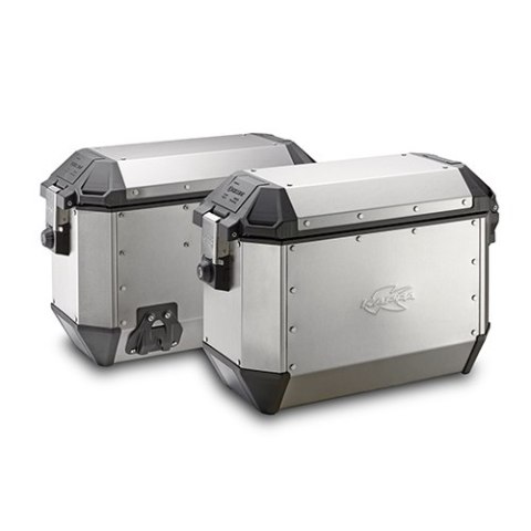 KAPPA KUFRY BOCZNE 36L MONOKEY KMS36A K'MISSION ALUMINIOWE (PARA = 2 SZT) + DODATKOWY ZAMEK - DO STELAŻY BOCZNYCH KL, KLR, KLO, 