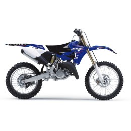 BLACKBIRD KOMPLET NAKLEJEK (OKLEIN) + POKROWIEC POSZYCIE NA SIEDZENIE YAMAHA YZ 125/250 '15-'21 DREAM 4 KOLOR NIEBIESKI CZARNY