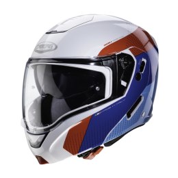 CABERG WYPRZEDAŻ KASK SZCZĘKOWY FLIP-UP MODEL HORUS SCOUT KOLOR BIAŁY/CZERWONY/NIEBIESKI ROZMIAR S (PINLOCK W ZESTAWIE)