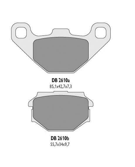 DELTA BRAKING KLOCKI HAMULCOWE KH173 - ZASTĘPUJE DB2610MX-D ORAZ DB2610QD-D