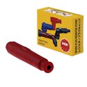 NGK FAJKA NA ŚWIECE (NR 8673) PROSTA (0) KOLOR CZERWONY, SILIKONOWA (GWINT 10,12 MM) (5K OHM)