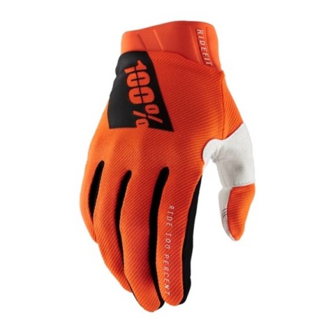 100 PROCENT RĘKAWICE CROSS/ENDURO MODEL RIDEFIT FLUO ORANGE KOLOR POMARAŃCZOWY FLUO ROZMIAR S STARY KOD: 10014-006-10