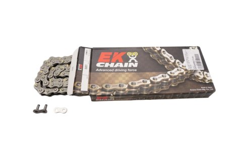 EK ŁAŃCUCH NAPĘDOWY EK520MRD-7 114 BEZ O-RINGÓW, KOLOR NATURAL (MOTOCROSS DO 500 CCM) (39,7KN) (MADE IN JAPAN) (ZAPINKA)